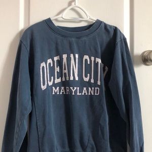Blue Ocean City Maryland Crewneck Sweatshirt